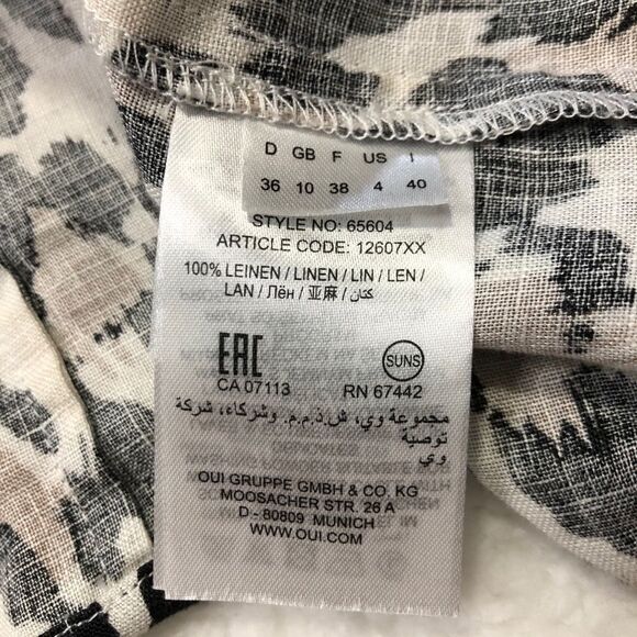 OUI Leopard Print Linen Blouse - Picture 8 of 9